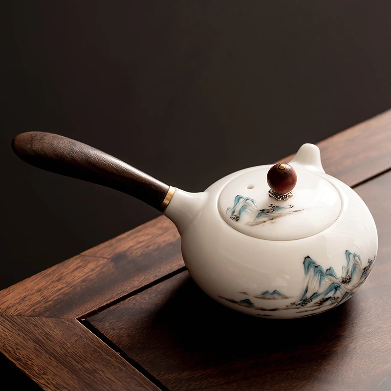 贤亦防烫侧把壶泡茶壶过滤单壶大容量陶瓷家用冲茶器中式功夫茶具