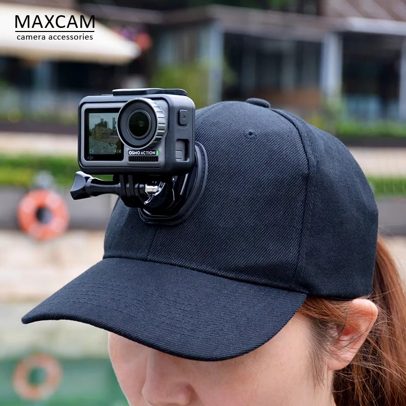 MAXCAM适用dji大疆灵眸运动相机OSMO ACTION4/3帽子夹鸭舌帽头带