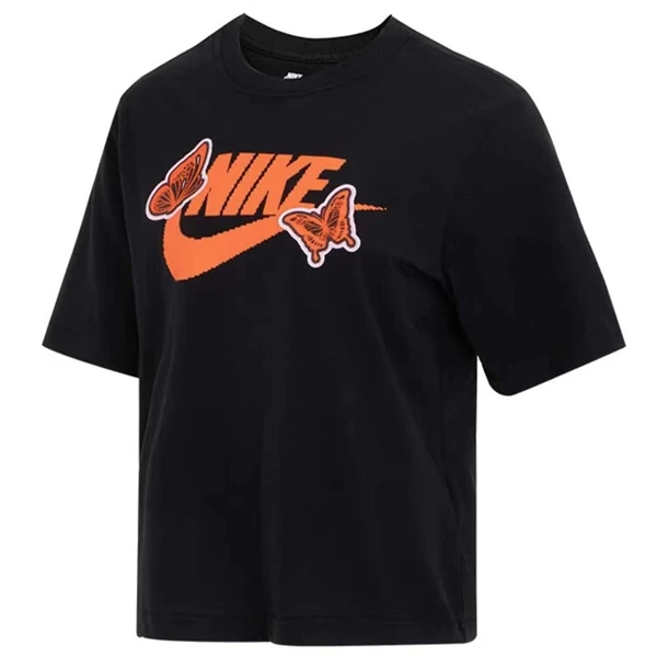 耐克/NIKE女子新款休闲刺绣蝴蝶透气短袖运动T恤FD2526-010