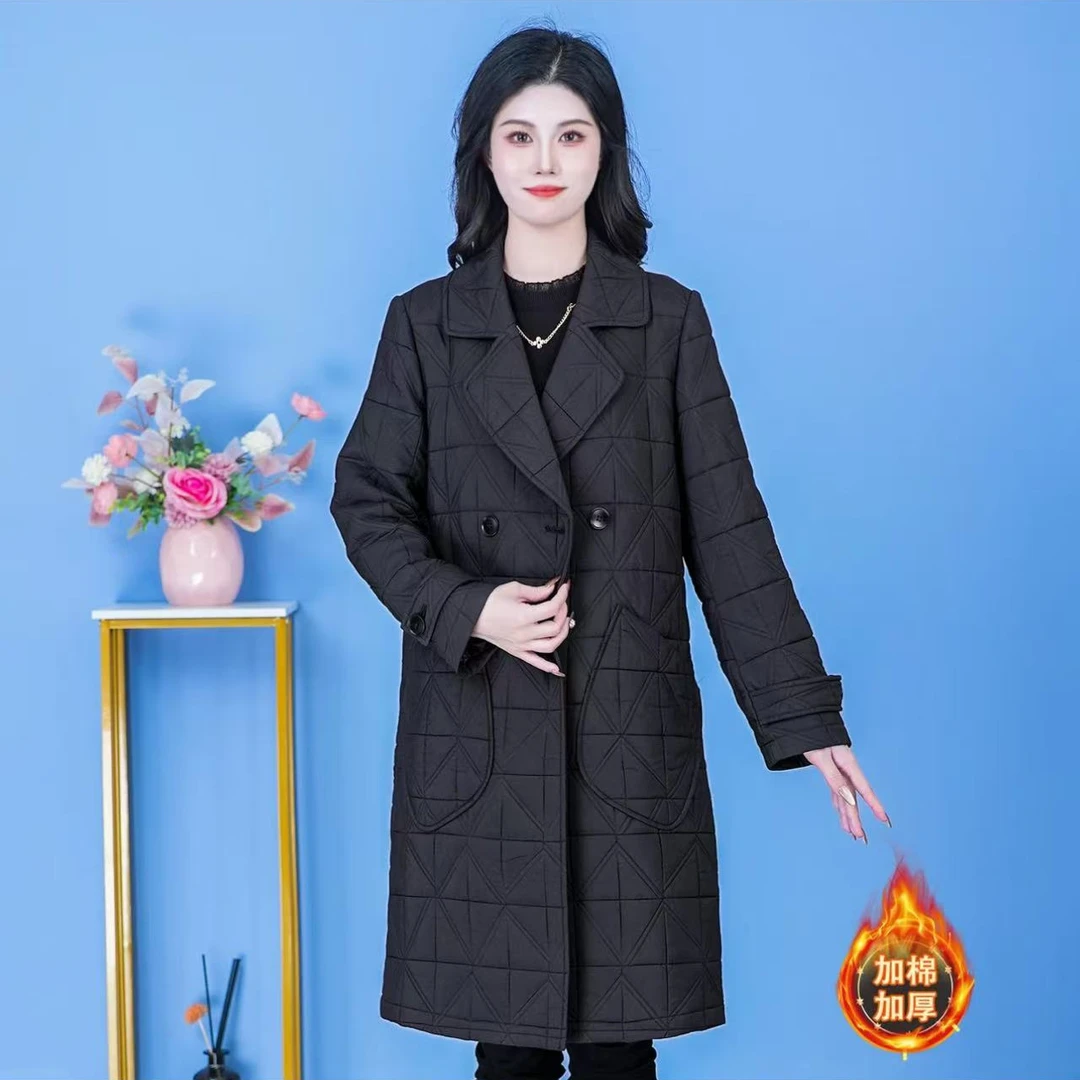 高端品牌杭州意法风衣外套女加棉加厚新款洋气高贵显瘦休闲大衣