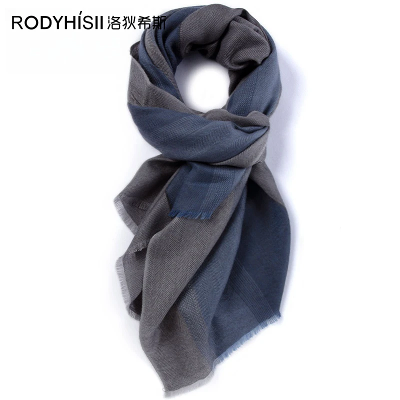 RODYHISII山羊绒围巾男士秋冬季高级感新款百搭保暖护颈围脖礼盒