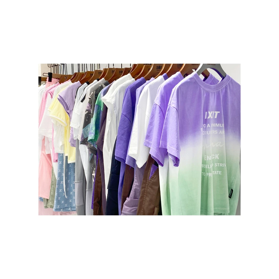 2024夏季宽松休闲上衣时尚百搭潮流渐变印花