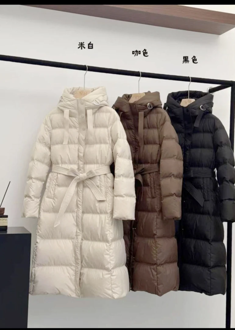 时尚女装羽绒服长款连帽83316
