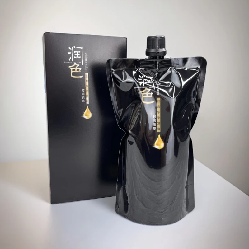 大单支染膏克莱因蓝染发剂覆盖白发多段色达沃丝刘亦菲同款发色