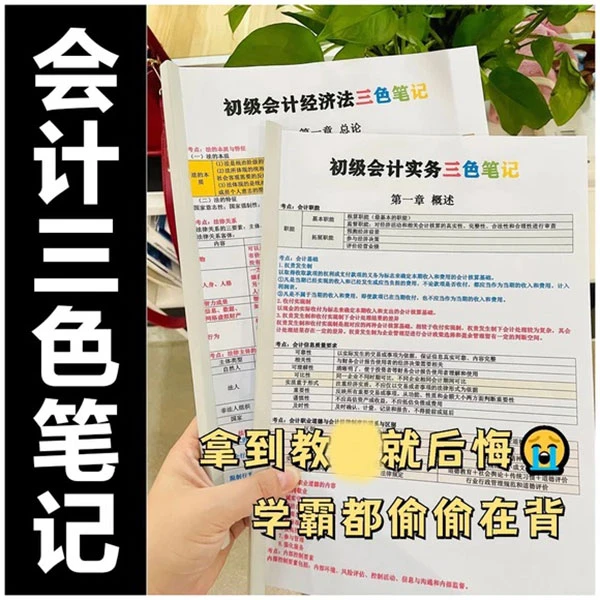 初级会计经济实务基础三色笔记