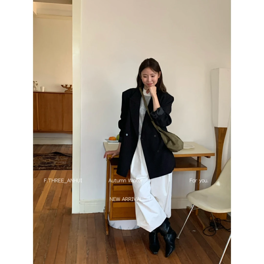 J-19620#慵懒氛围感高级休闲oversize百搭西装外套