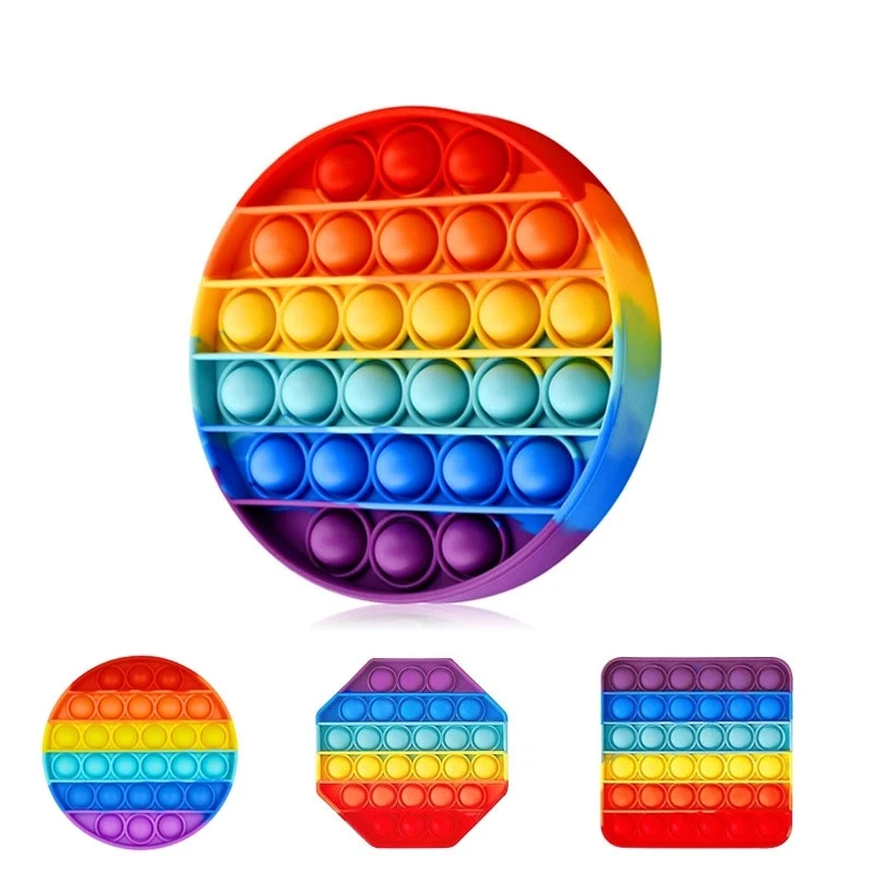 巧乐鹿彩虹按按乐锻炼手指协协调桌面游戏益智玩具按压减压板解压