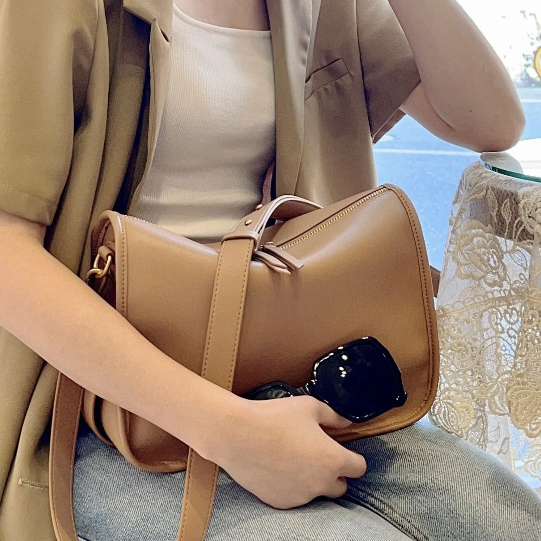 【古梵萱】简约百搭女士时尚斜挎包真皮单肩包女腋下包气质休闲潮流