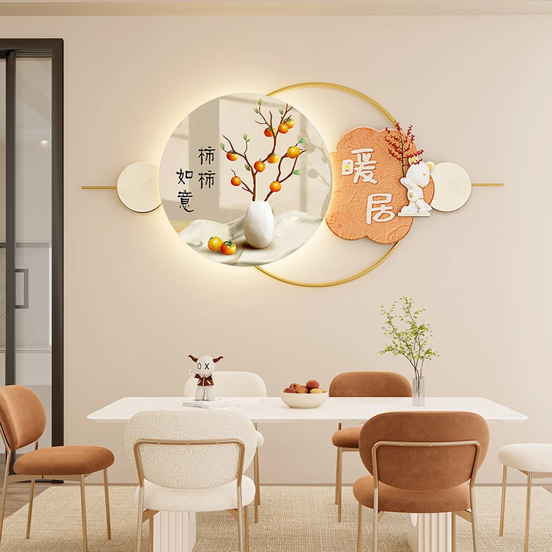 客厅卧室装饰画餐桌饭厅墙壁画石来运转砂岩背景墙挂画