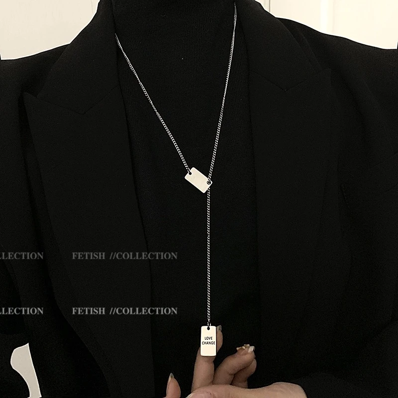 铜合金耳饰 【芳华】孤品银色项链式耳饰G0023