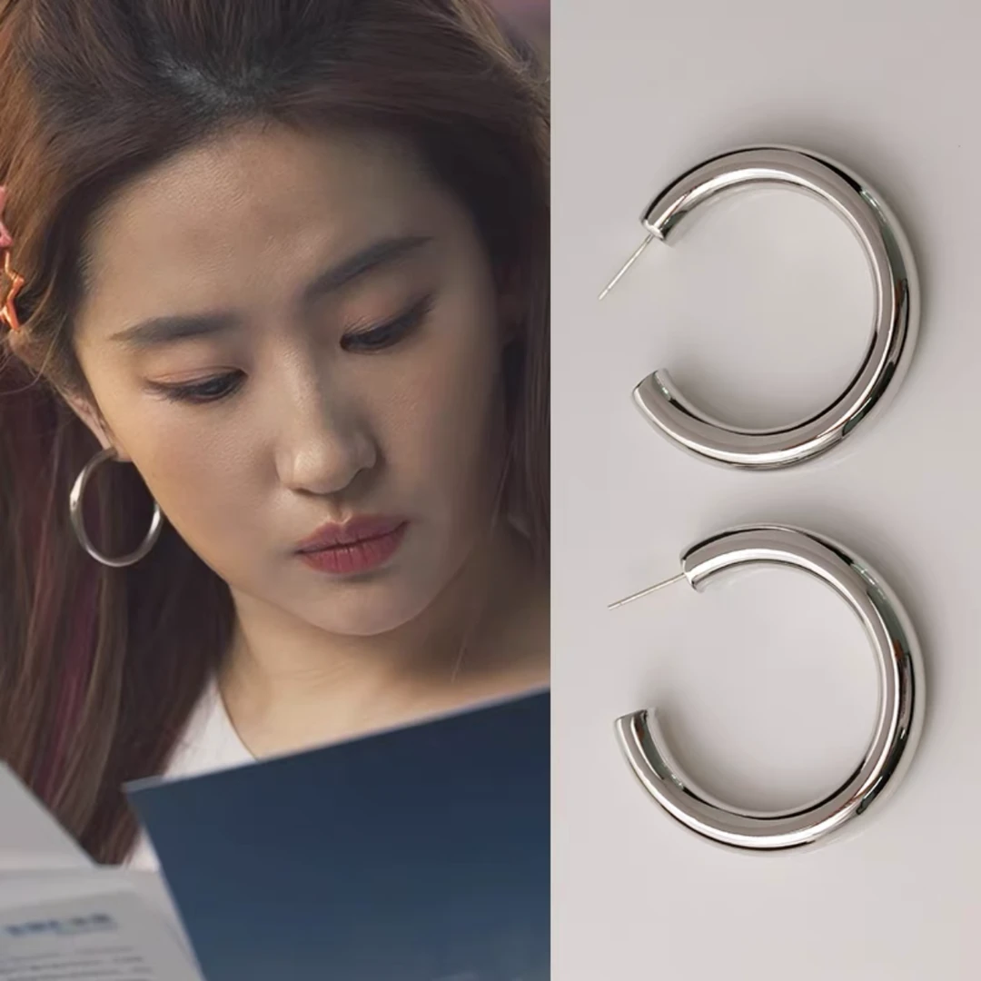 玫瑰故事素圈4公分气质时尚法式复古E0179