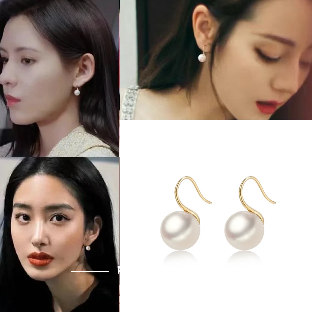 铜合金仿珍珠耳饰 【芳华】轻奢高跟鞋珠珠耳饰时尚百搭经典E0108