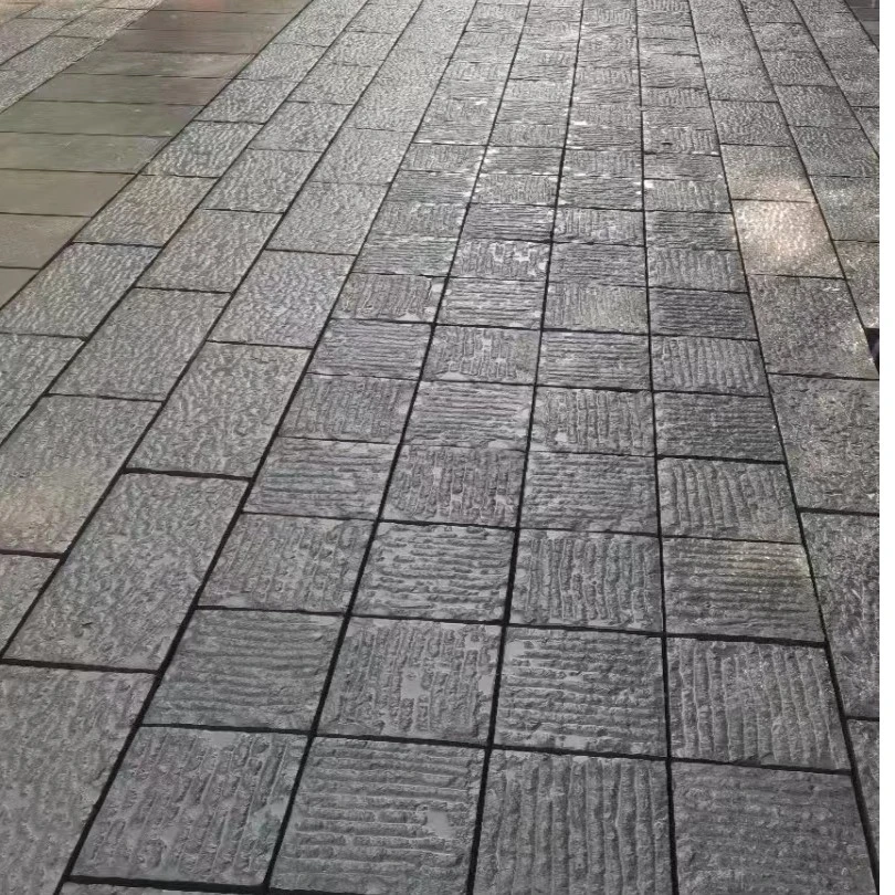 青石板机切仿古文化石手凿地铺石园林广场院子剁斧面古建地砖板材