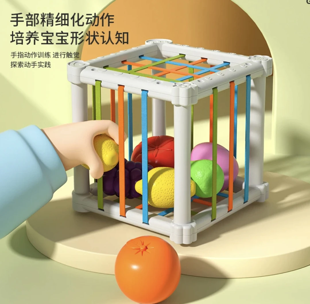 婴幼儿玩具0-6-12个月宝宝彩虹水果塞塞乐益智趣味玩具早教抓握