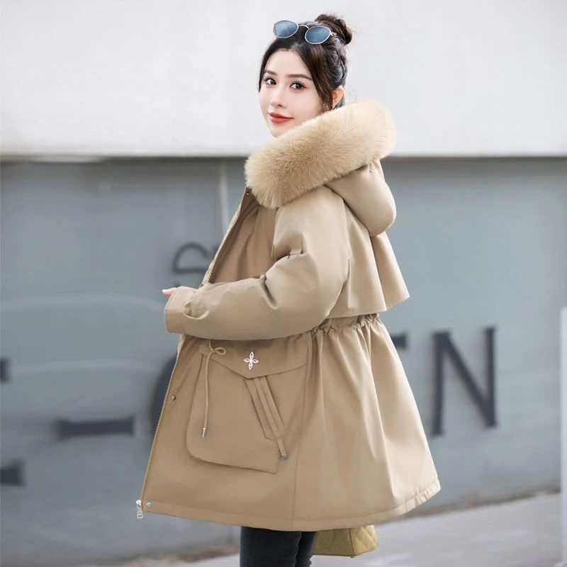 878活里活面可拆卸内胆派克棉服大毛领棉衣冬季加厚棉服外套潮