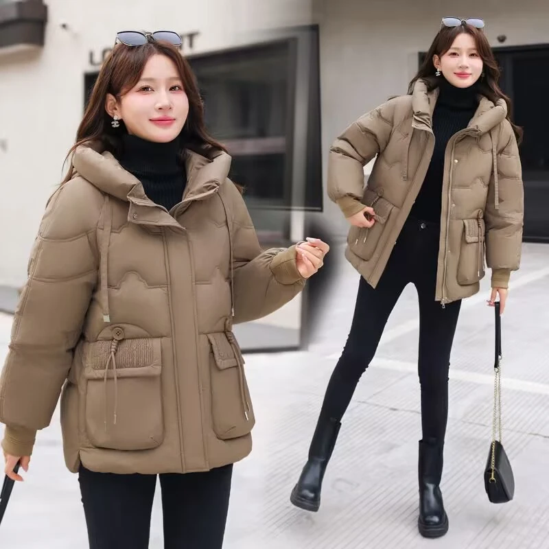新款棉袄短款连帽棉衣外套冬2024韩版棉服加厚宽松棉袄【861发】