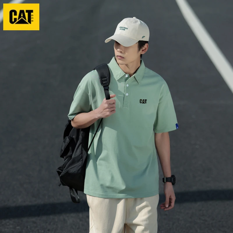 夏季男士新款纯色翻领短袖T恤休闲潮流上衣户外运动宽松polo衫