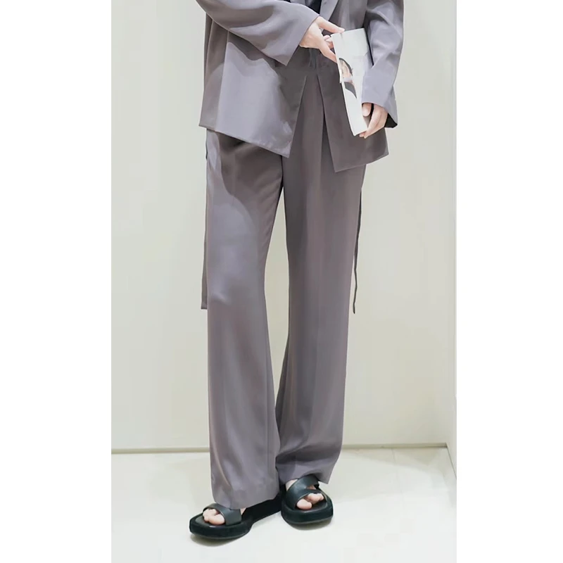 原单非市面货！灰紫色重磅直筒裤 B182