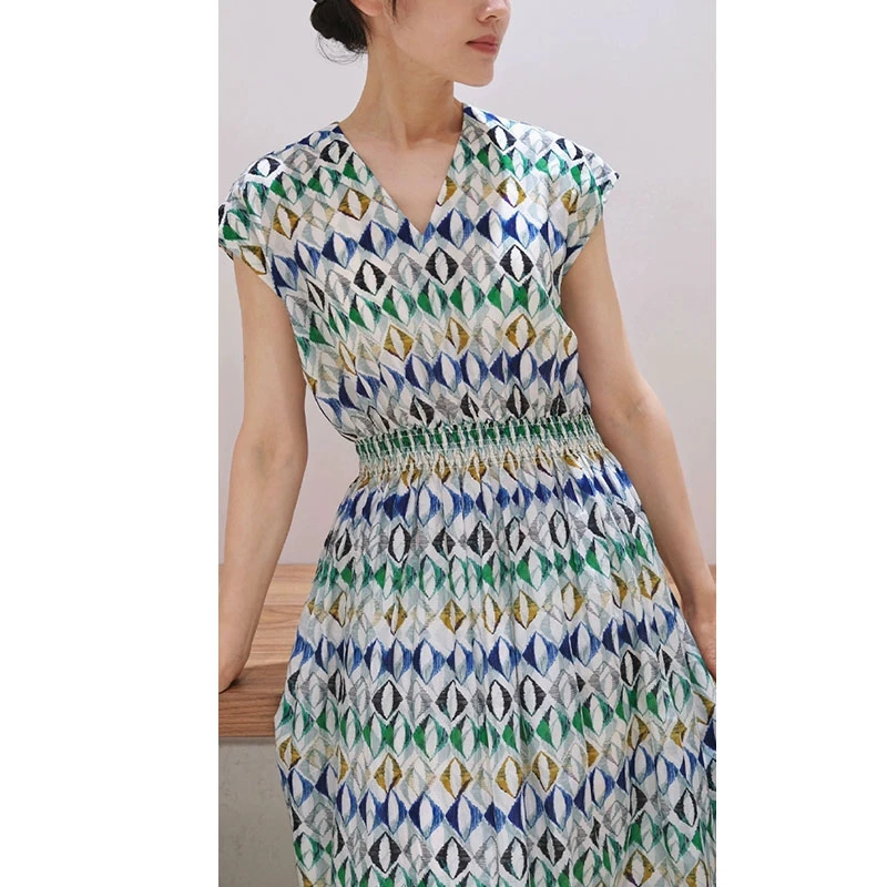 原单非市面货！定位菱形英国liberty碎花无袖连衣裙无货下架C448