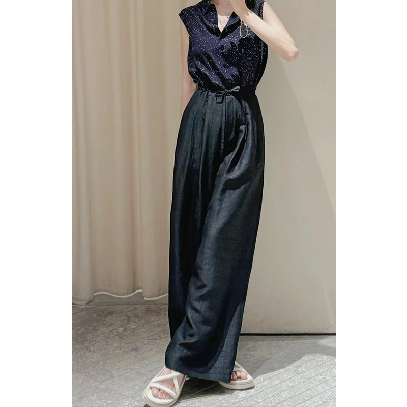 原单非市面货！重磅龟裂纹香云纱阔腿裤B171