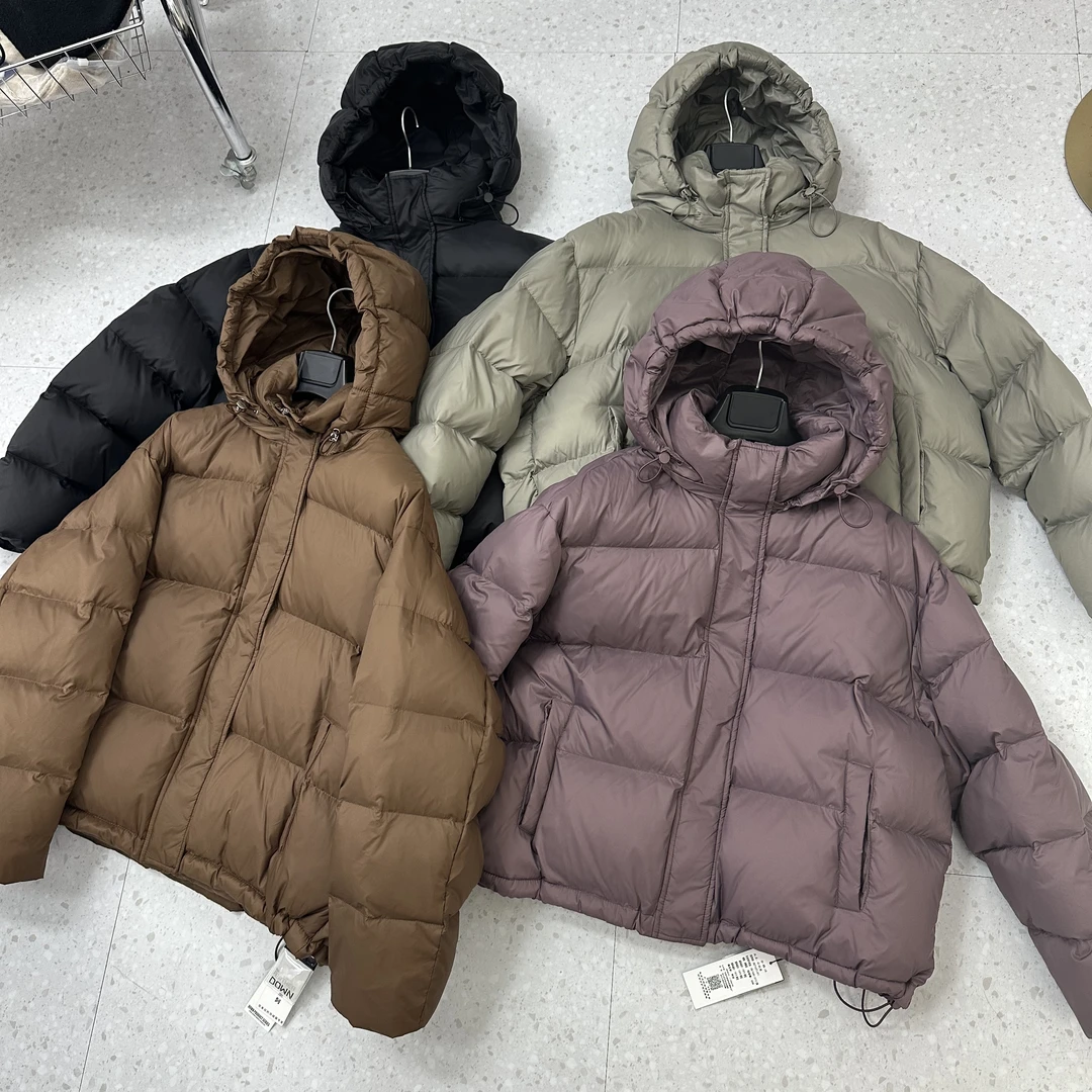 【KW】ins韩版新款可脱卸帽 加厚羽绒服纯色百搭产地溯源工厂直发