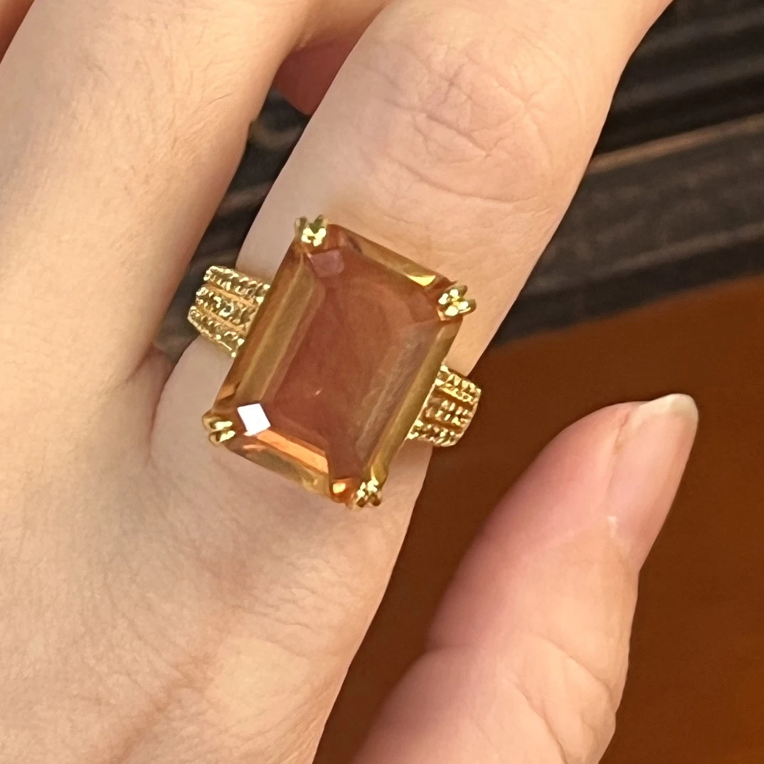 铜合金戒指 【E505】小号变色石镶嵌戒指