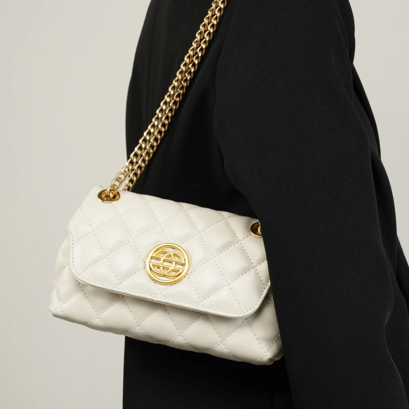 头层牛皮包女新款链条通勤单肩真皮手机包斜挎高级感腋下女包