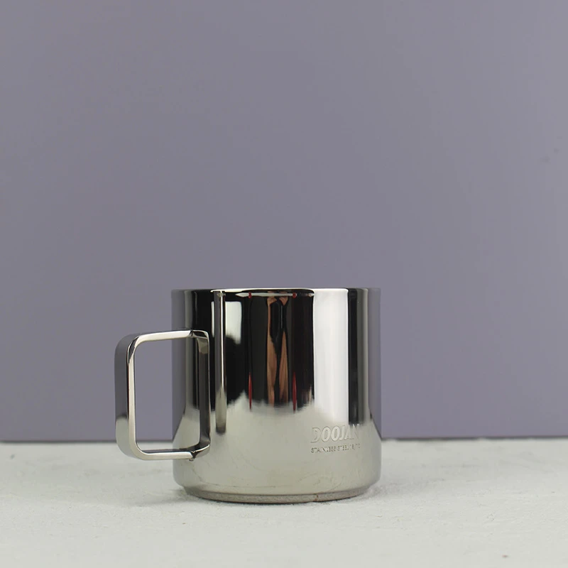 度坚双层轻奢水杯家用创意 18/10不锈钢喝水杯儿童咖啡杯简约精致