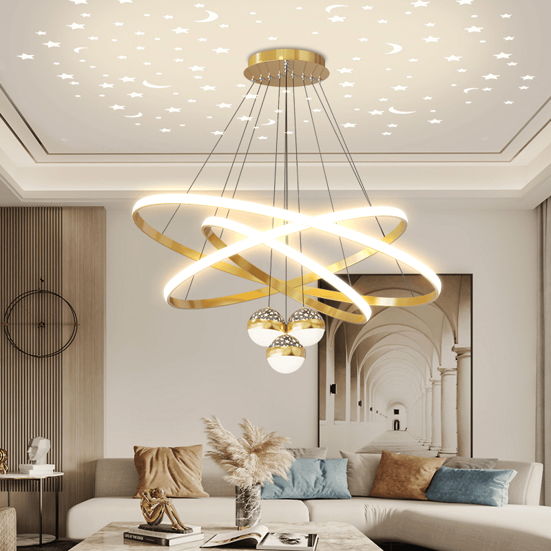 适用公牛客厅吊灯现代简约大气网红轻奢饭厅吧台灯餐厅灯主卧室灯