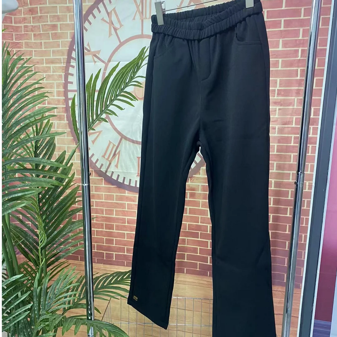 2024秋冬季新款大码时尚百搭高腰独特别致烟管九分休闲裤6310