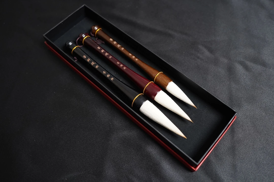 《晋格轩》“笔耕砚田”兼毫斗笔对联榜书创作笔大、中、小三支装