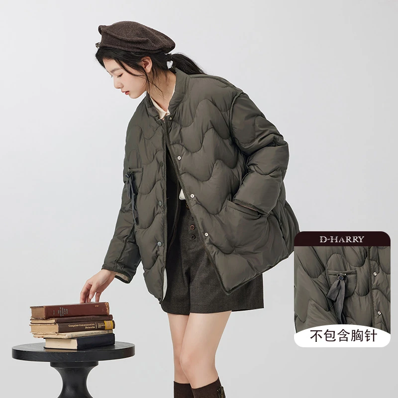 D-HARRY/迪哈利2023冬新款保暖两面穿双色轻羽绒外套DH234G96659D