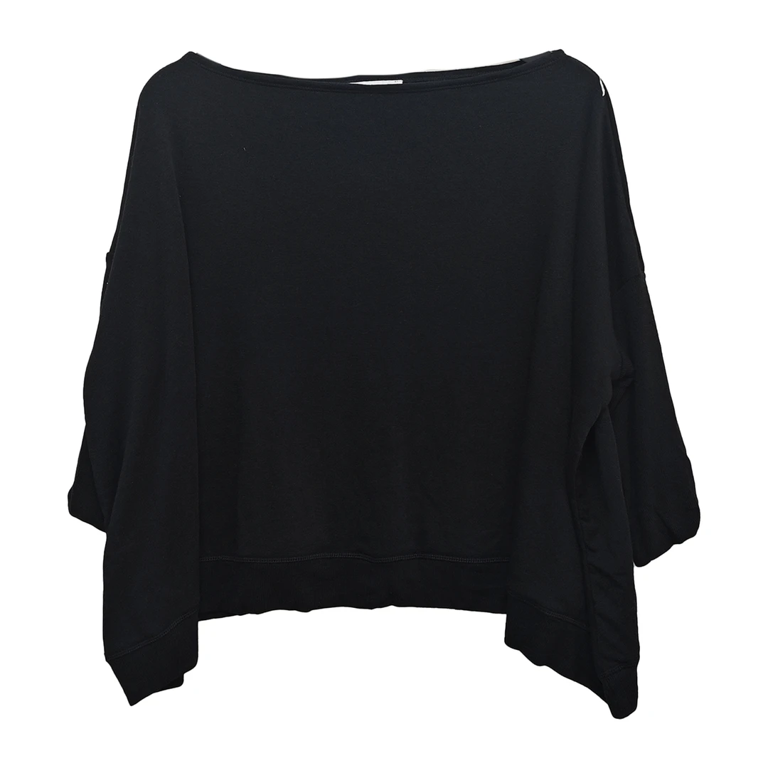 8009#休闲上衣时尚宽松黑色圆领常规百搭通勤卫衣夏季纯色秋季