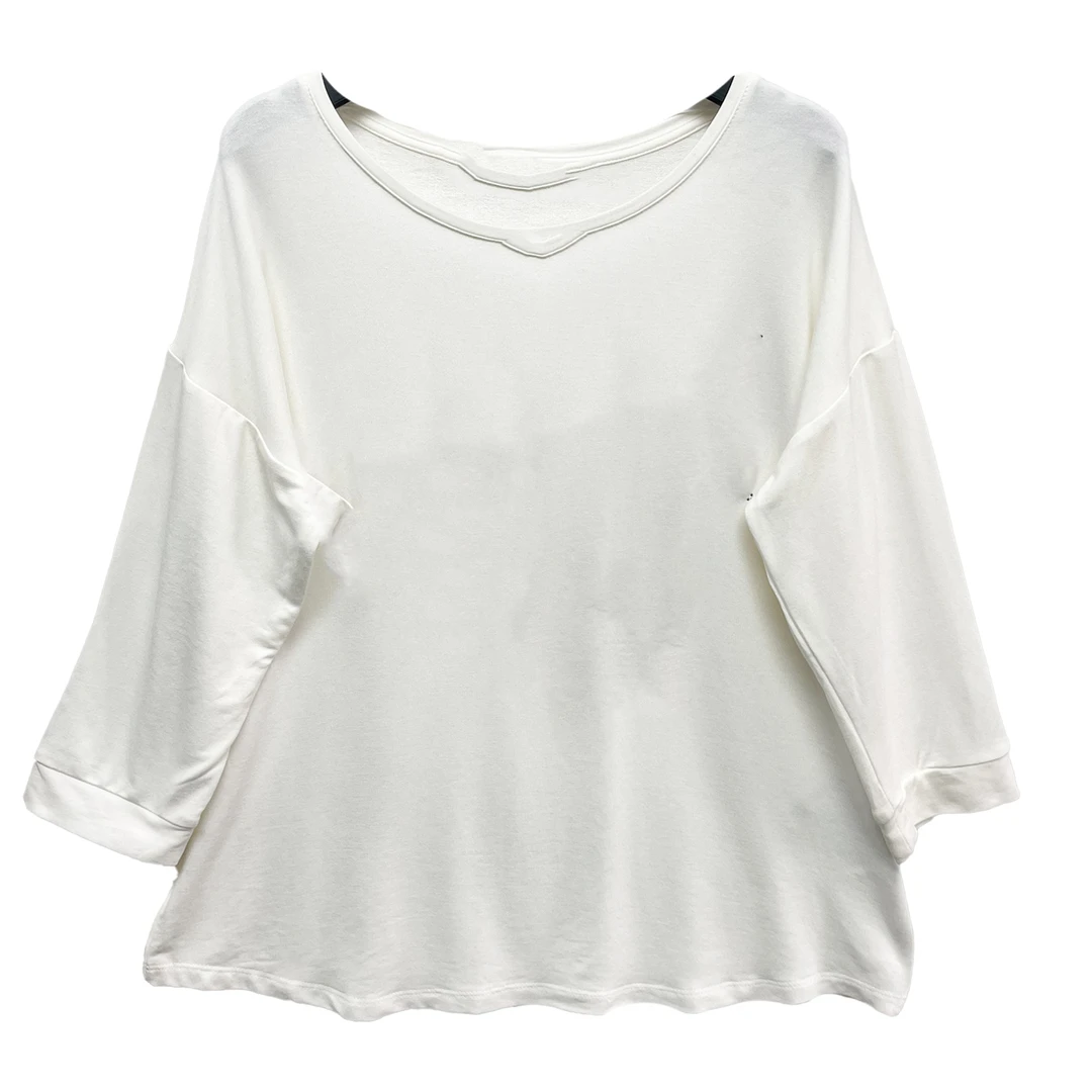 7942#中袖上衣时尚百搭休闲舒适夏季