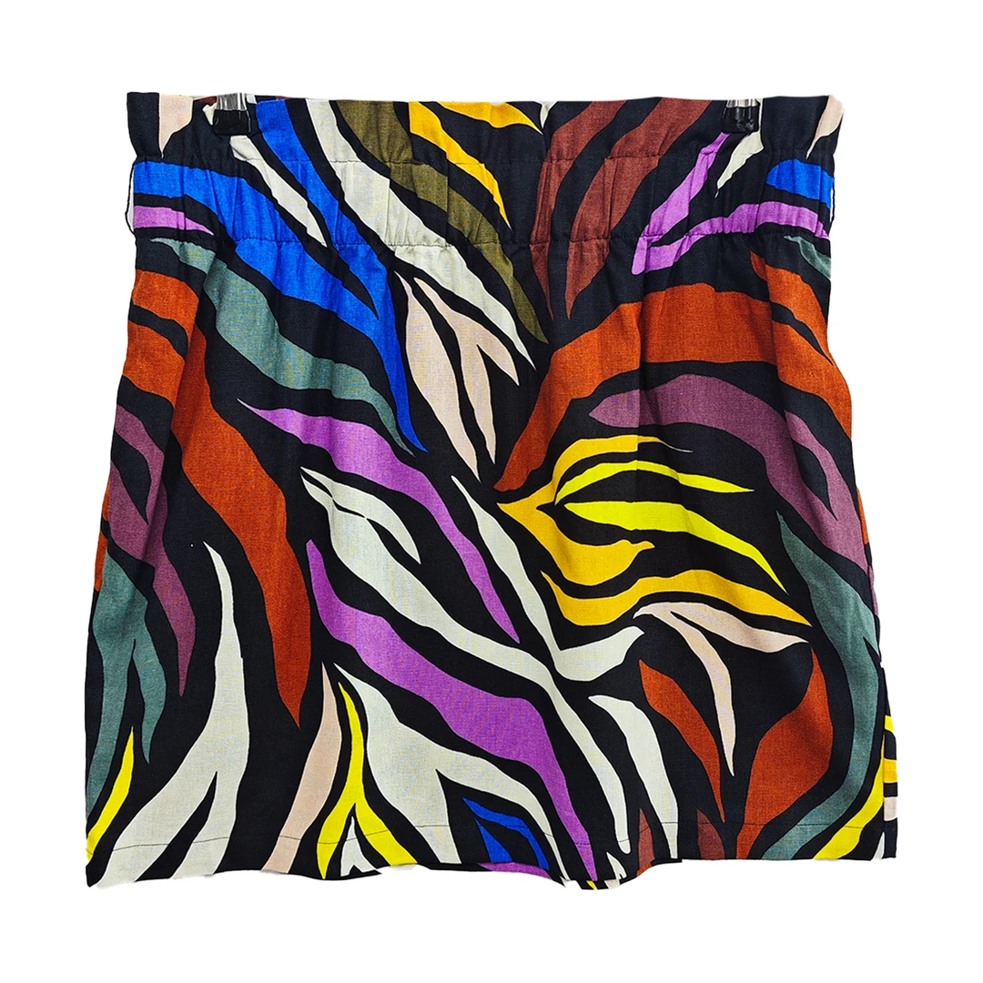 3814#彩色半身裙时尚女士夏季宽松休闲半身裙户外花色