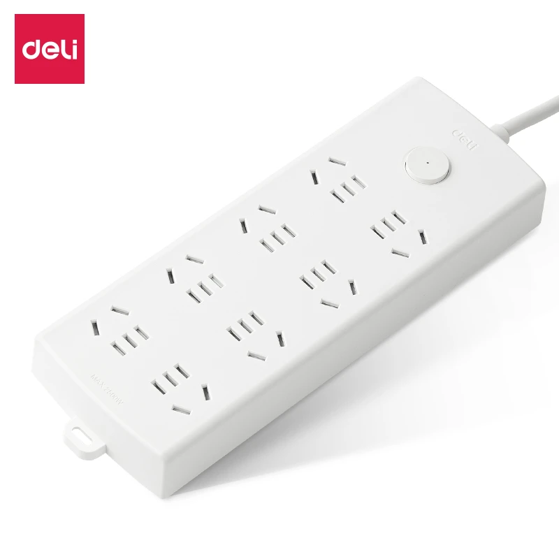 得力珠白系列插 座8组1.8米 LX126