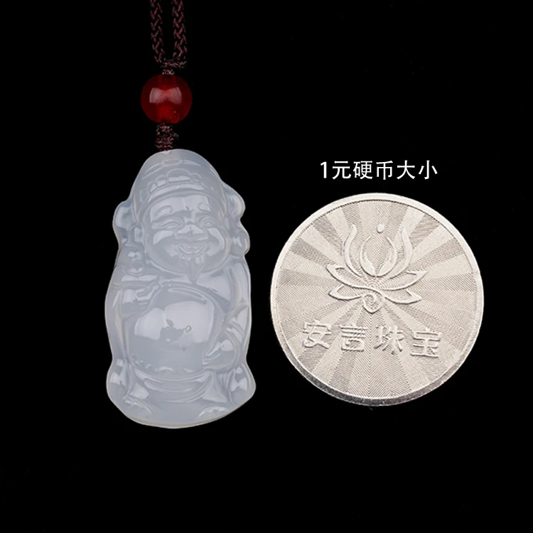 玉石玛瑙财神吊坠挂件（多样性发一）@@AYFL0213