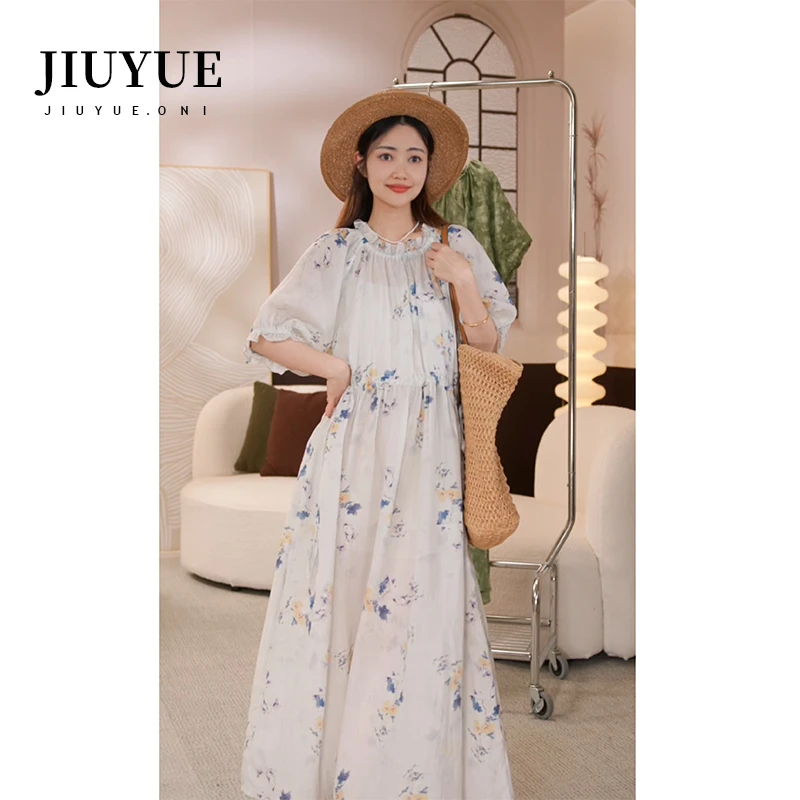 九月Oni【南枝】宽松连衣裙女超显瘦气质夏季轻奢法式简约C263C24