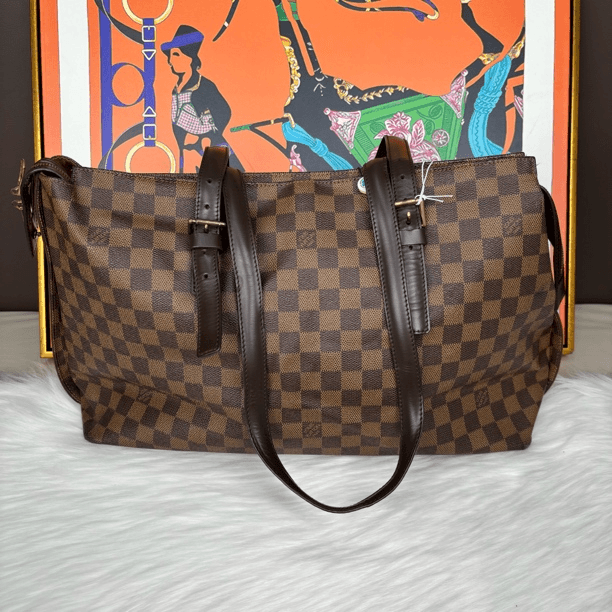 95新 LouisVuitton/路易威登 棋盘格手提40*27【中古精选】7840699
