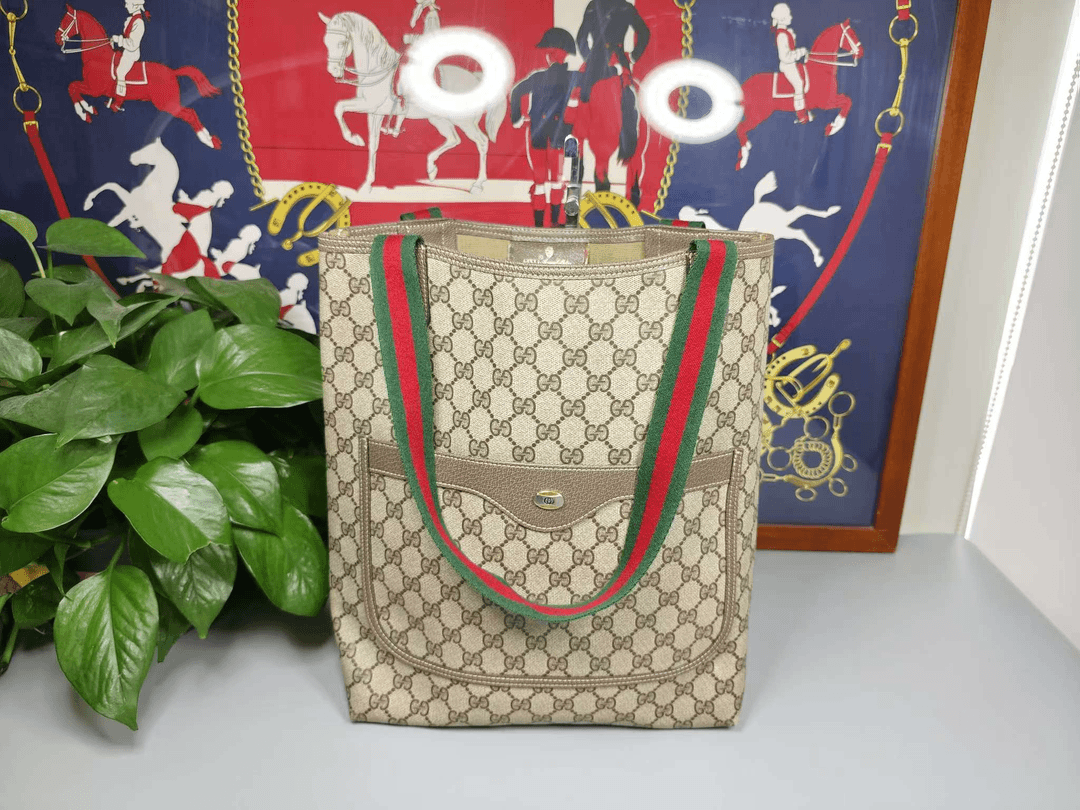 95新 GUCCI/古驰 【老板娘专属】老花竖版托特 编码：9292180