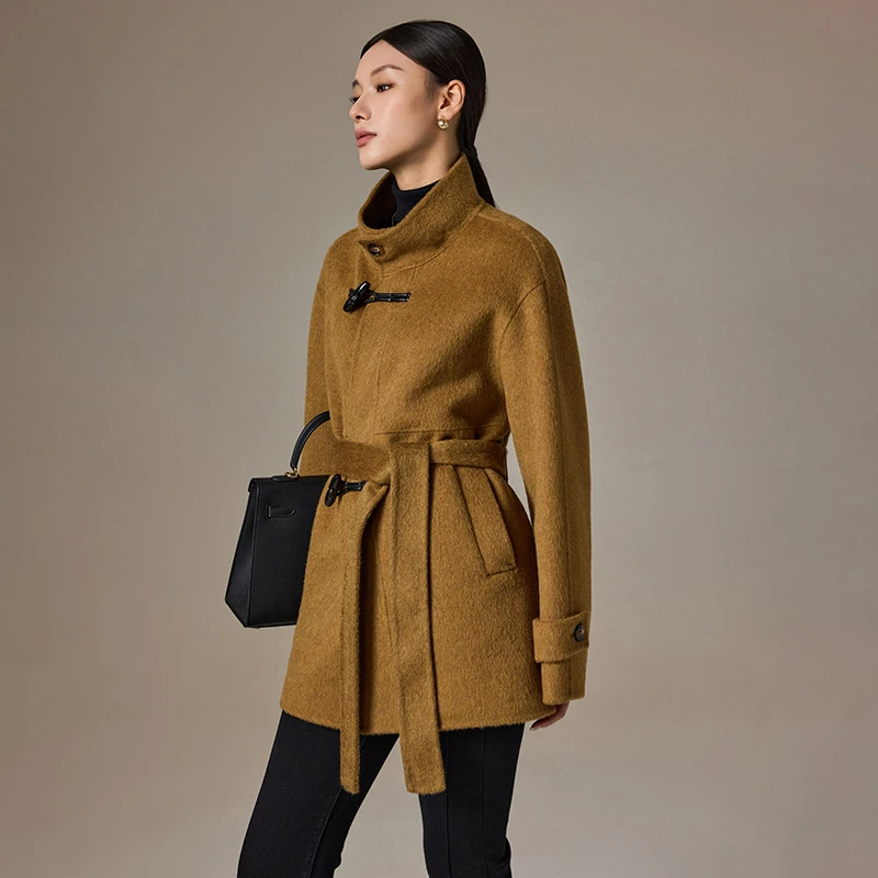 双面呢大衣100%绵羊毛高端大衣A24071