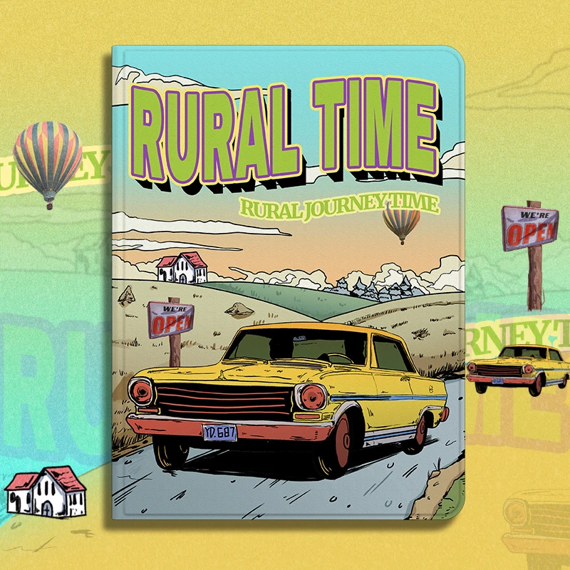 【书本式假日出行】新款平板保护套带笔槽ipad夏日海滩