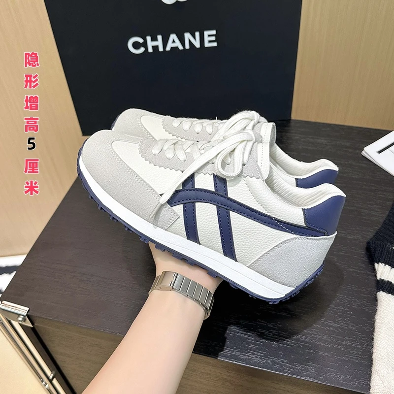 小个子百搭新款流行内增高德训鞋小众休闲运动慢跑阿甘鞋女老爹鞋