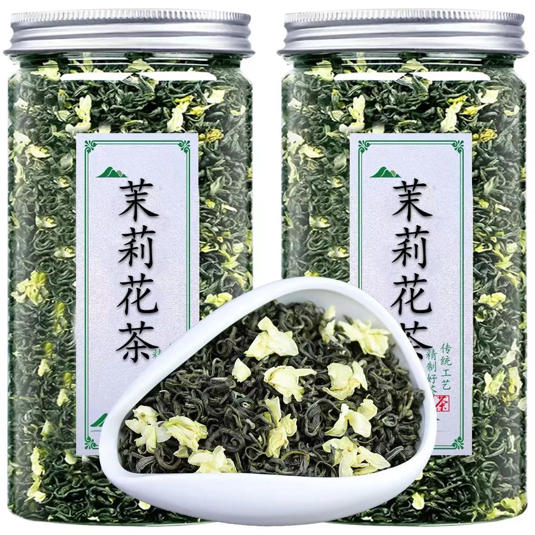 茉莉花茶2025新茶明前头采浓香泡茶叶罐装绿茶花草茶茉莉飘雪泡水