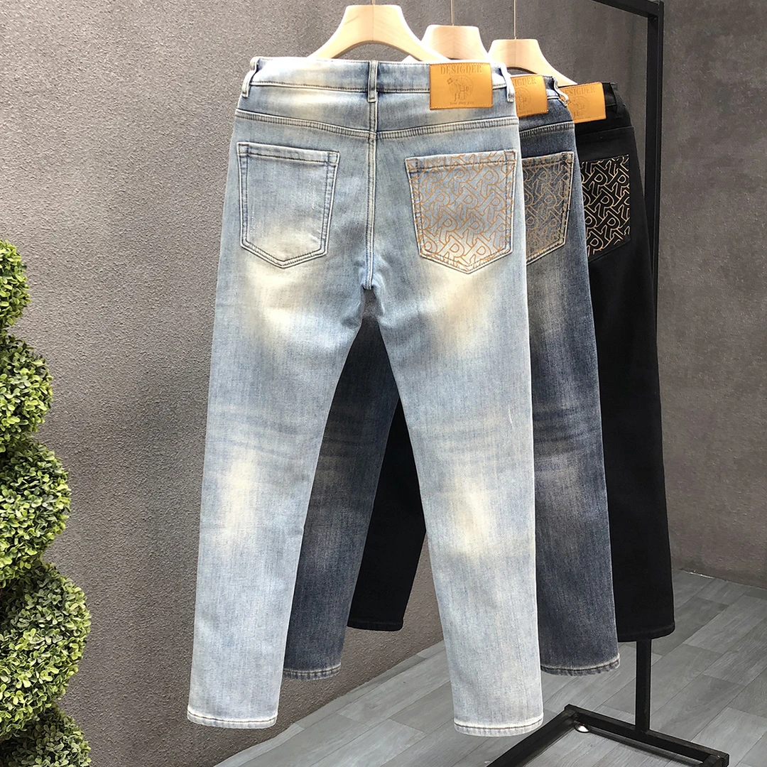 郎的高端爆款冬天牛仔裤男款加绒加厚直筒裤子2025秋冬季新款长裤