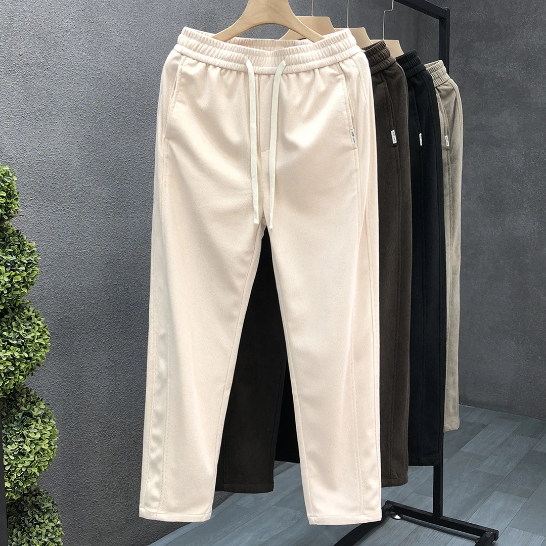 郎的流行简约直筒裤子男款潮牌潮流休闲裤2024春秋季新款百搭长裤