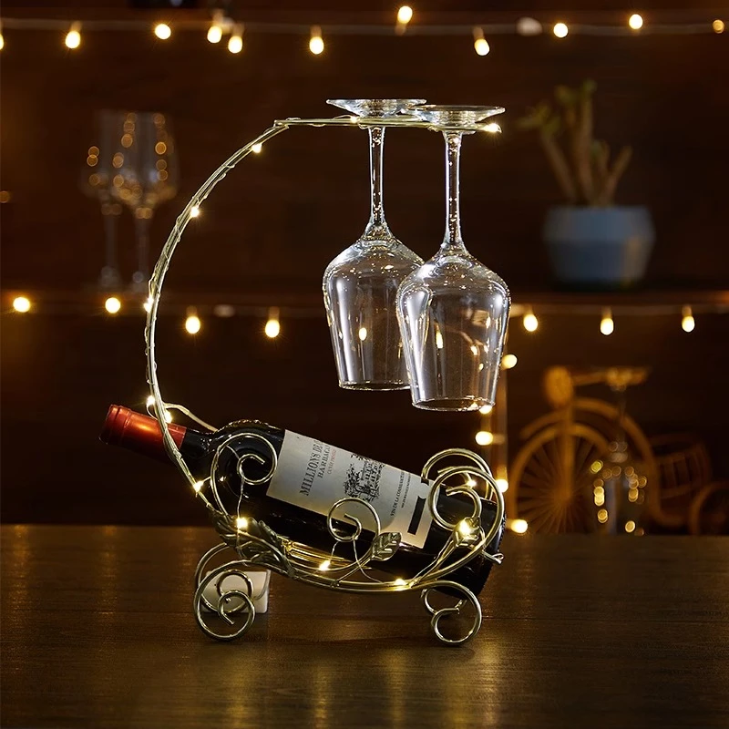 创意红酒架倒挂红酒杯架欧式葡萄酒架摆件展示架高脚杯架子酒杯架