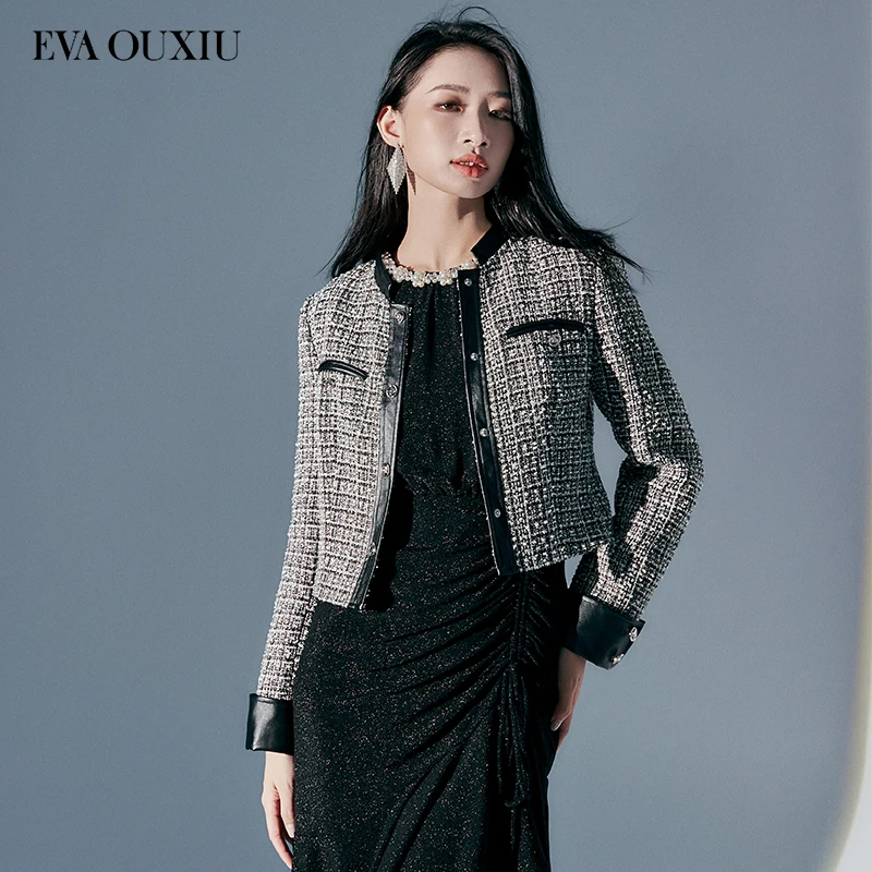 EVA OUXIU/伊华欧秀2023秋季新款上新 气质小香风外套 33KLS3828