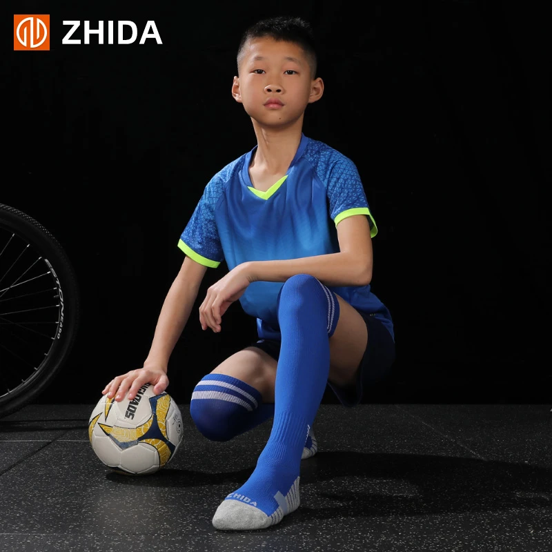 ZHIDA制达 儿童秋冬加厚长筒过膝足球袜男童女童专业毛巾底训练袜