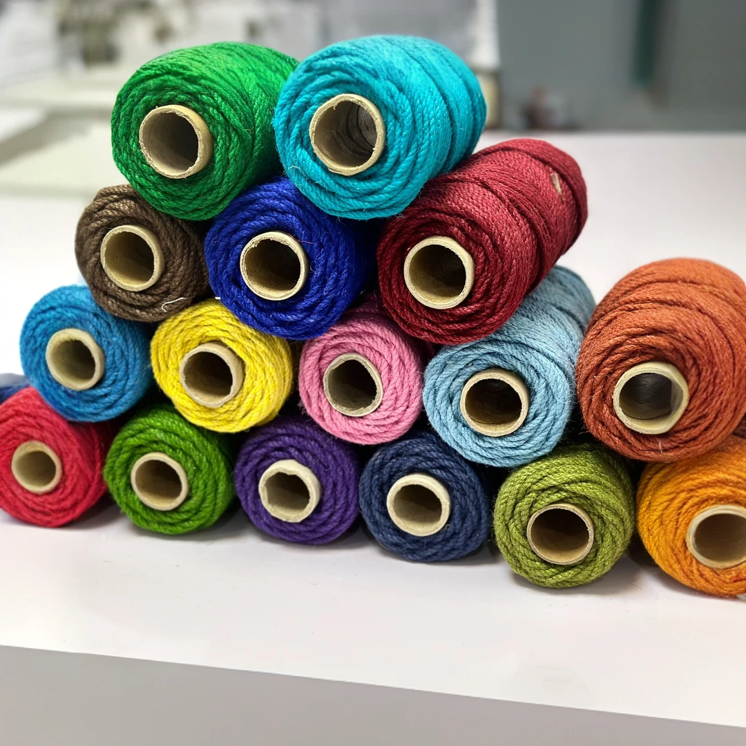 [桃子手工】彩色手工专用细线精品麻绳家用精品黄麻绳（足斤）